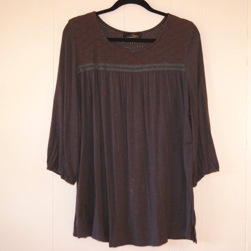 Suzanne Betro || Women's Dark Gray Shirt || Size XL
